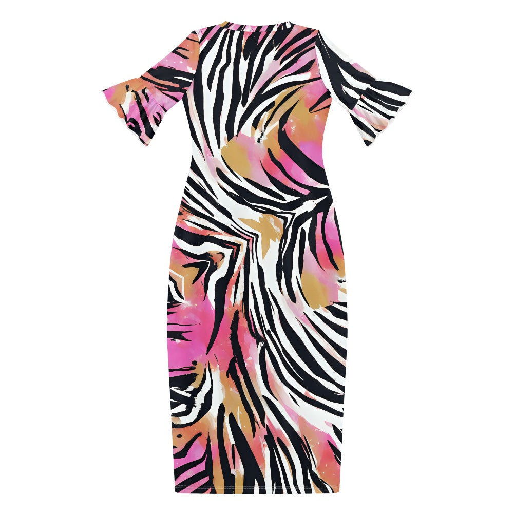 Anavah Dress Zebra Print