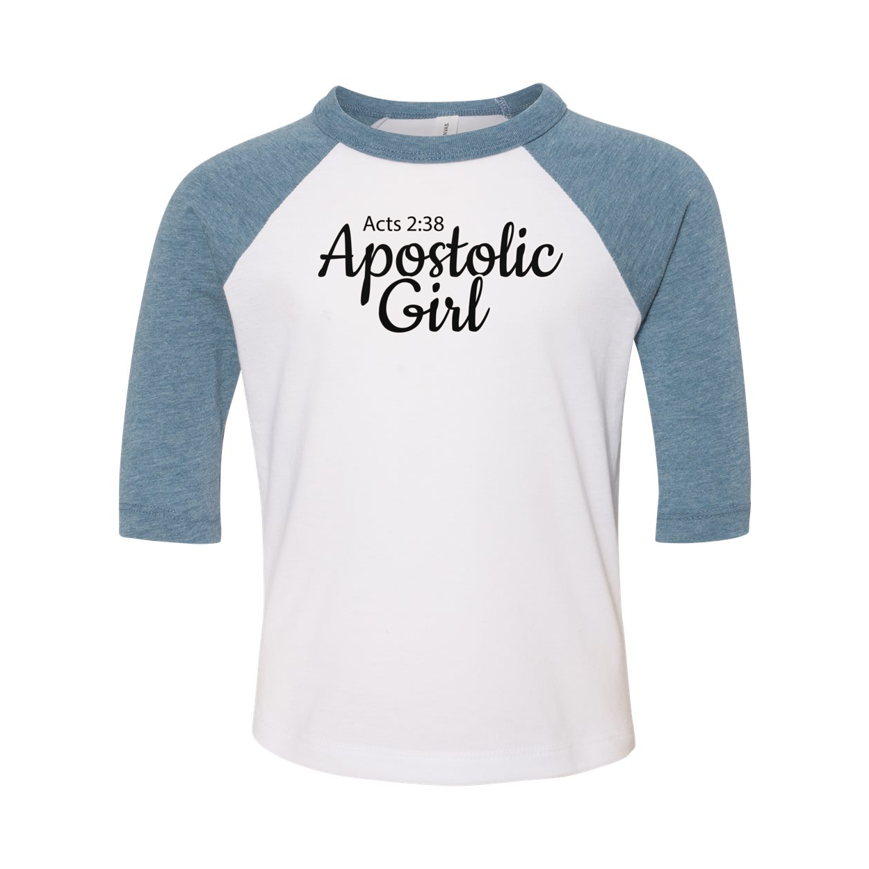 Apostolic Girl Toddler Three-Quarter Sleeve Baseball Tee