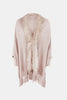 Fringe Open Front Long Sleeve Poncho