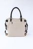 Beige Casual Star Patched Canvas Tote Bag