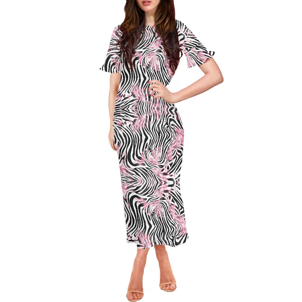 Anavah Dress Zebra Print