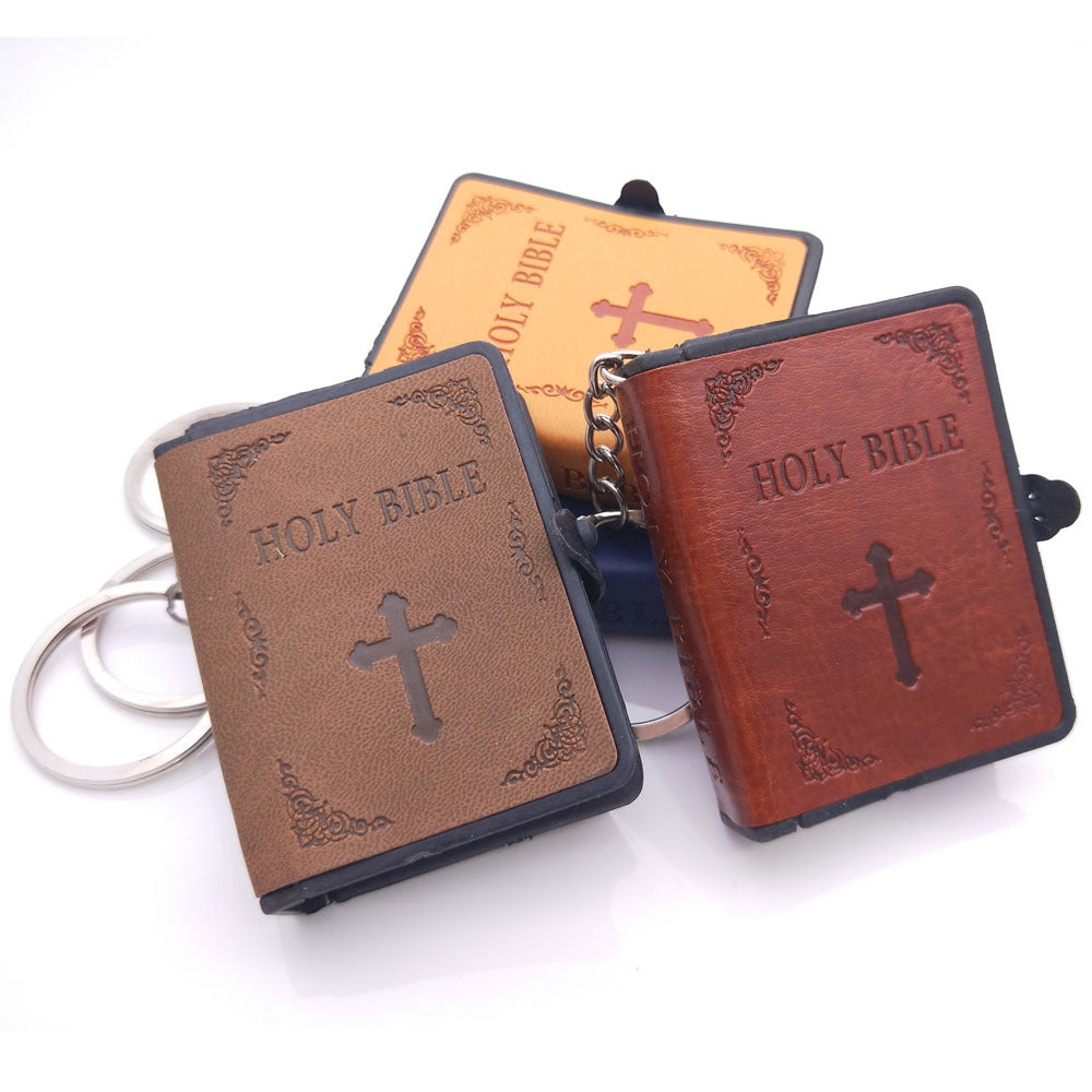 Bible book pendant keyring