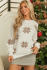 White Snowflake Christmas Tunic Sweater