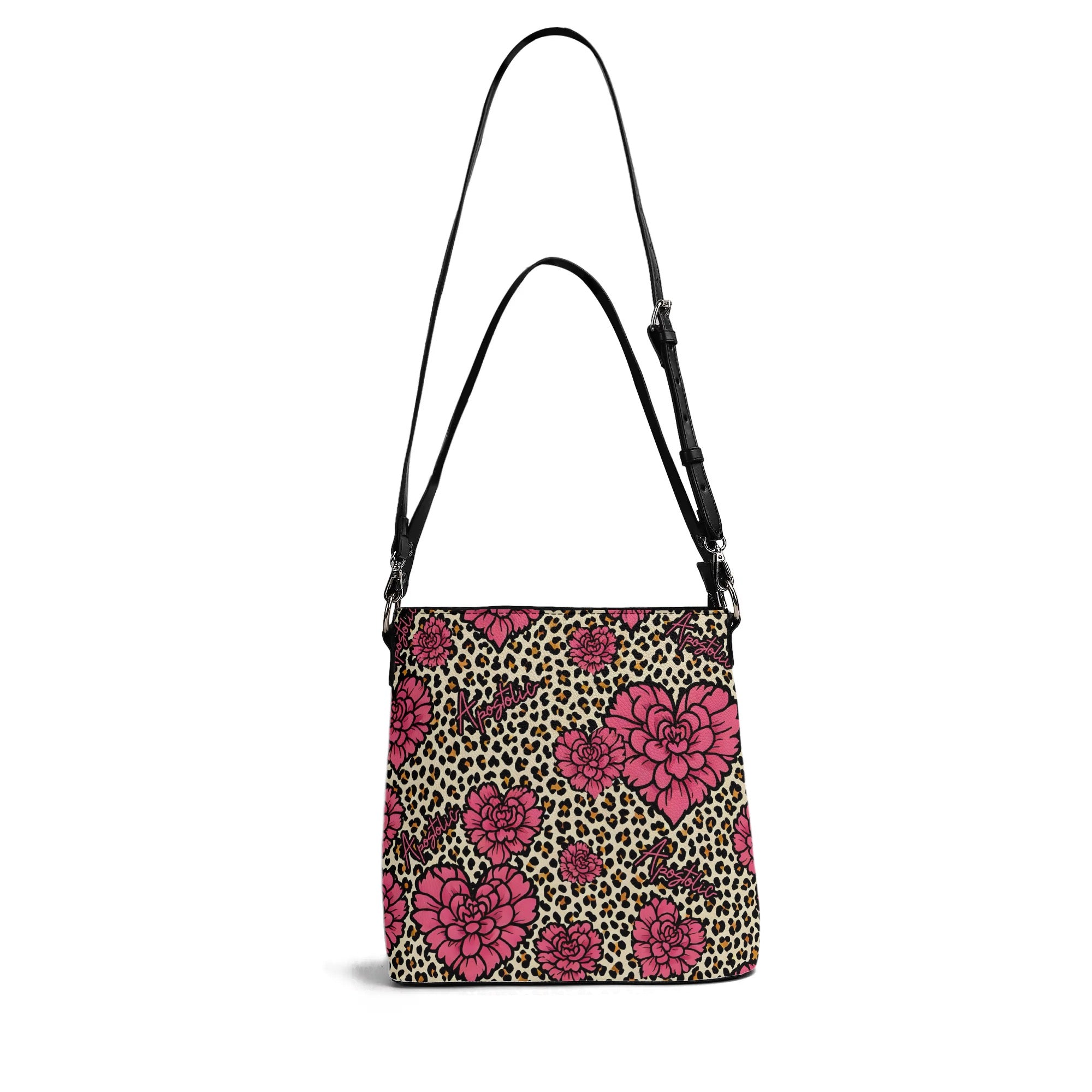 Apostolic Hearts and leopard print Womens  Bucket Bag Shoulder Bag -Apostolic Purse Bag Handbag