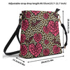 Apostolic Hearts and leopard print Womens  Bucket Bag Shoulder Bag -Apostolic Purse Bag Handbag