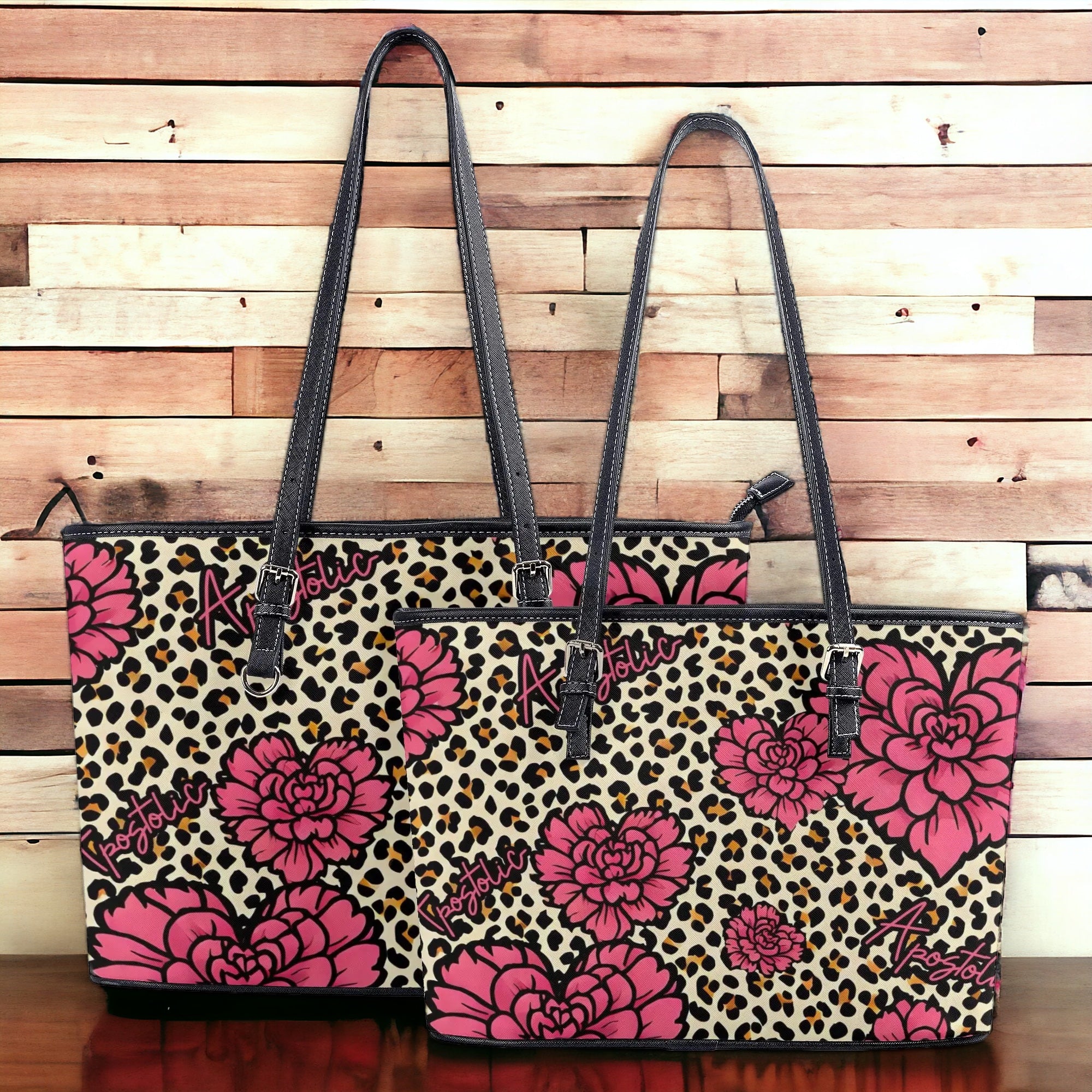 Apostolic leopard Print PU Leather Tote Bag -Apostolic Purse Bag Handbag