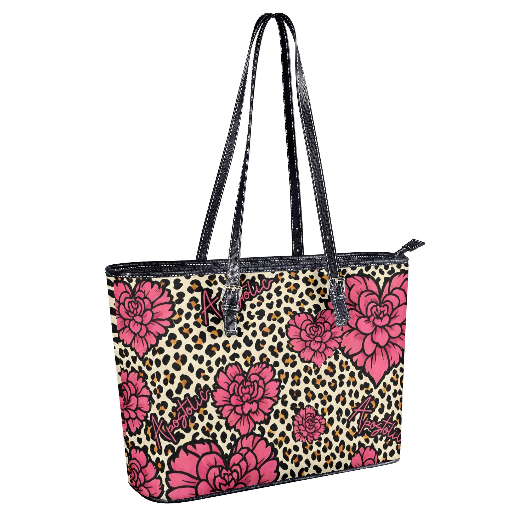 Apostolic leopard Print PU Leather Tote Bag -Apostolic Purse Bag Handbag