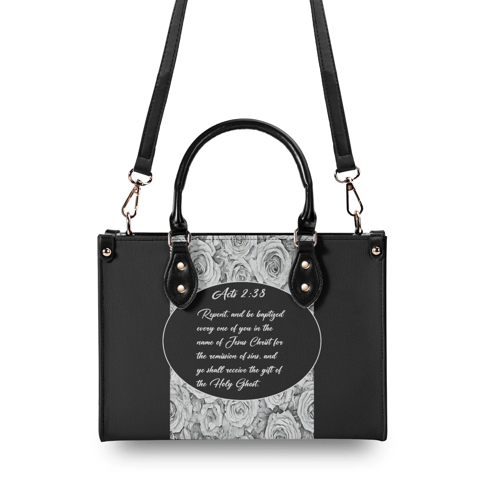 Acts 2:38 Women PU Leather Handbag