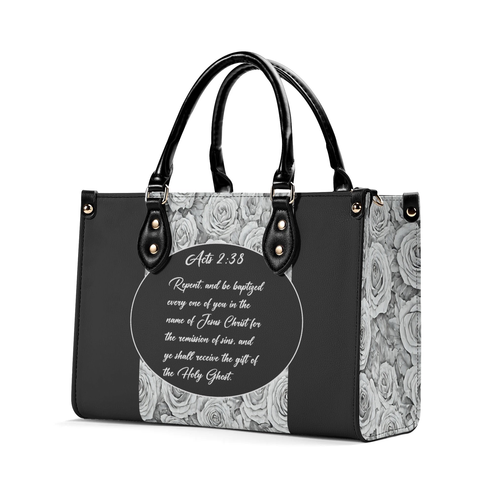 Acts 2:38 Women PU Leather Handbag