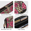 Apostolic Ladies Leopard Print Wristlet Wallet with Pink Flowers and Zipper