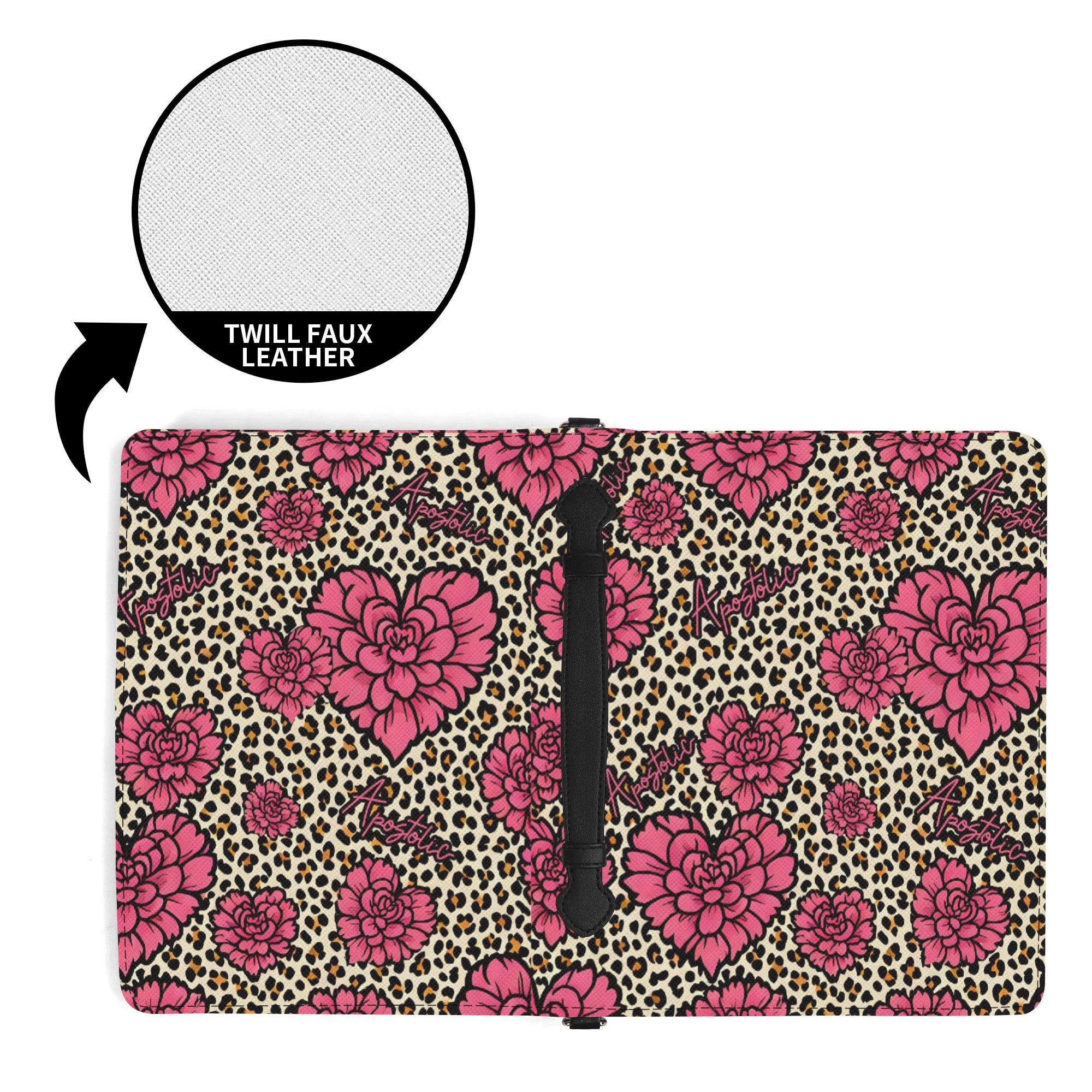 Apostolic Floral Leopard Print Bible Cover With Pocket no Strap