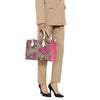 Apostolic Pink Flowers and Leopard Print Cheetah Print Women PU Leather Handbag