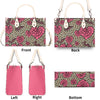 Apostolic Pink Flowers and Leopard Print Cheetah Print Women PU Leather Handbag