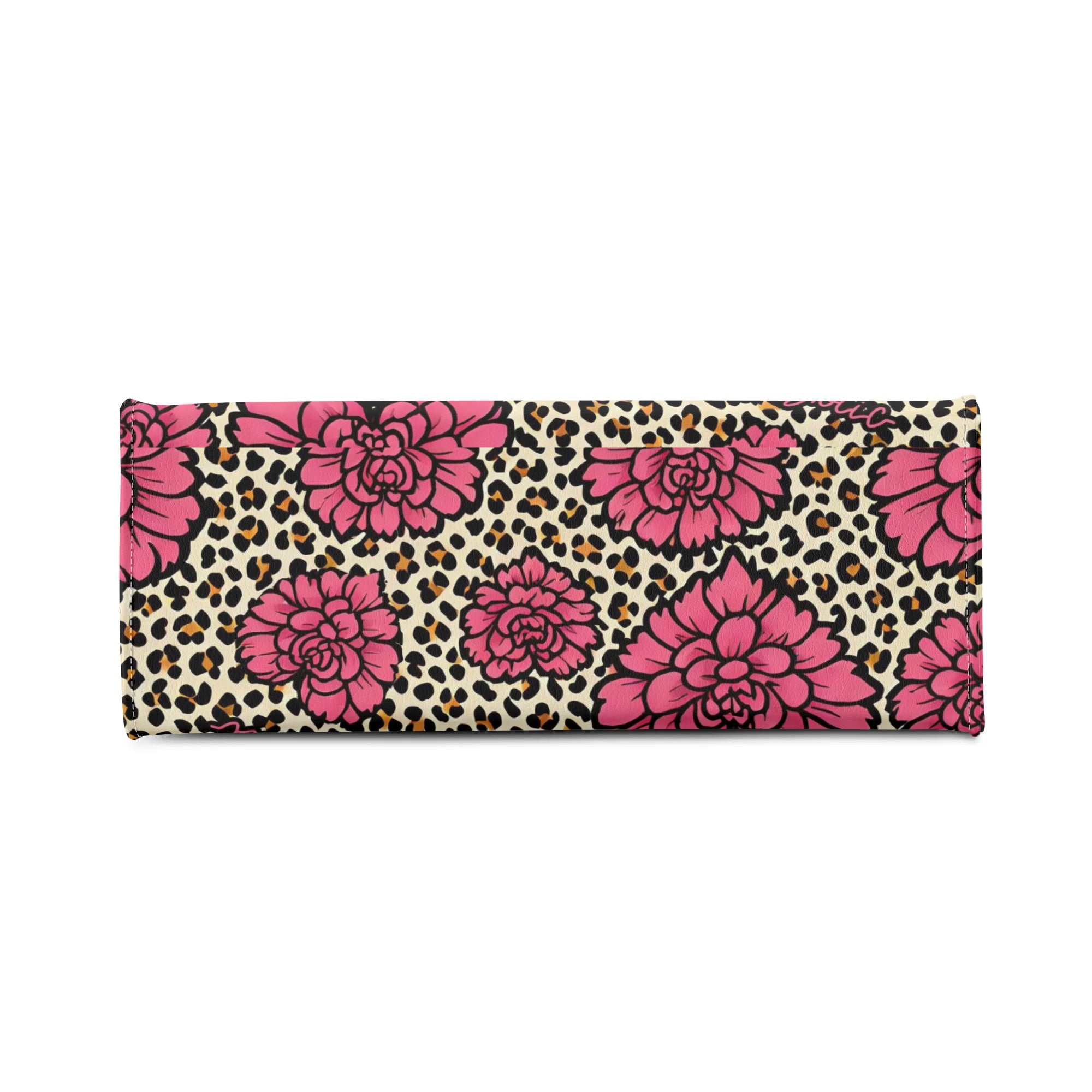 Apostolic Pink Flowers and Leopard Print Cheetah Print Women PU Leather Handbag