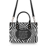 Acts 2:38 Apostolic Zebra Print Women PU Leather Handbag