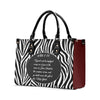 Acts 2:38 Apostolic Zebra Print Women PU Leather Handbag