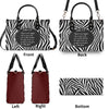 Acts 2:38 Apostolic Zebra Print Women PU Leather Handbag