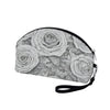 Grey Roses Curved Accessory Bag