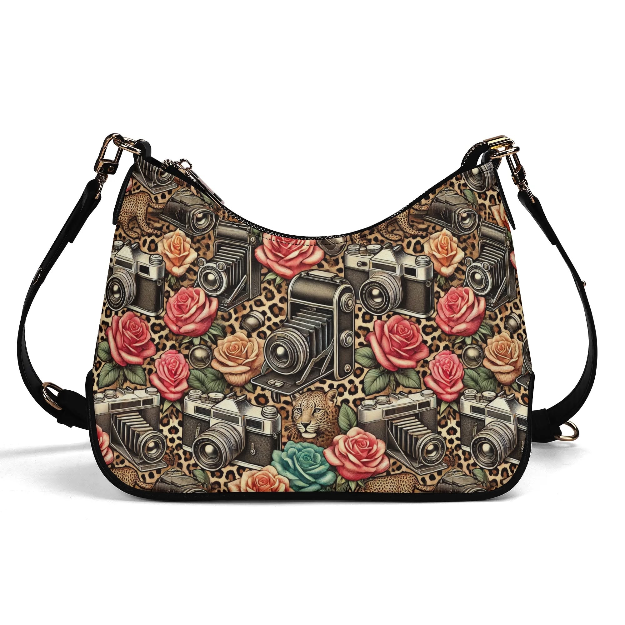 Lady PU Shoulder Bag With Chain Decoration