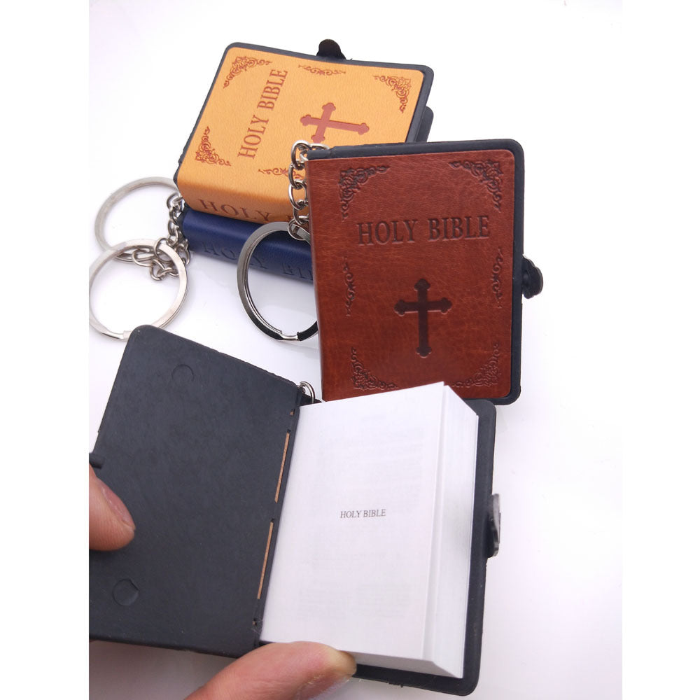 Bible book pendant keyring