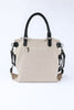 Beige Casual Star Patched Canvas Tote Bag