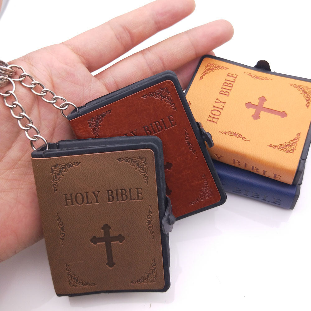 Bible book pendant keyring