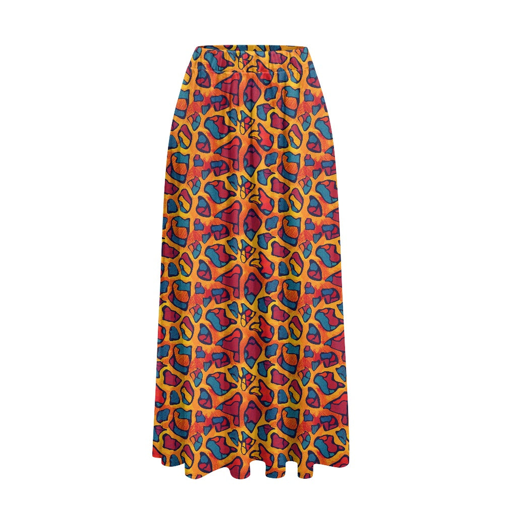 Printed Double Pocket Skirt