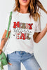 White MERRY Christmas Y All Graphic Crewneck T Shirt