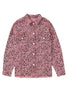 Pink Stars & Animal Spots Print Button Up Denim Shacket