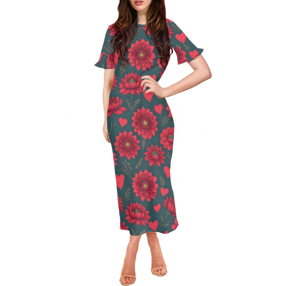 Anavah Dress Floral Red  Print