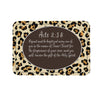 Cheetah Leopard Print Full Grain Nappa Leather Zipper Bag