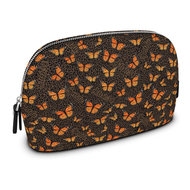 Butterflies Full Grain Nappa Leather Zip Bag