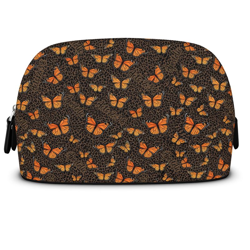 Butterflies Full Grain Nappa Leather Zip Bag