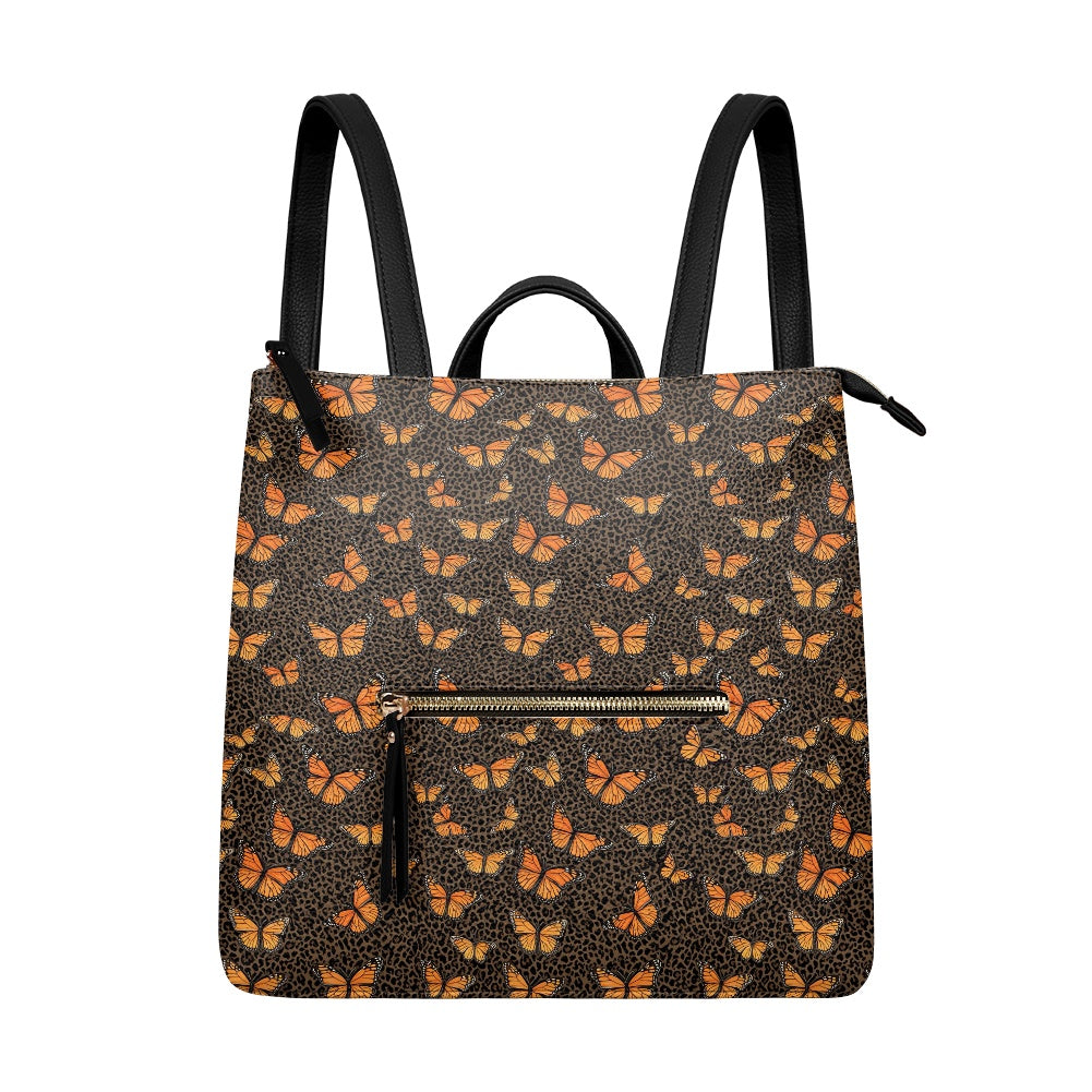 Butterfly PU Casual Backpack