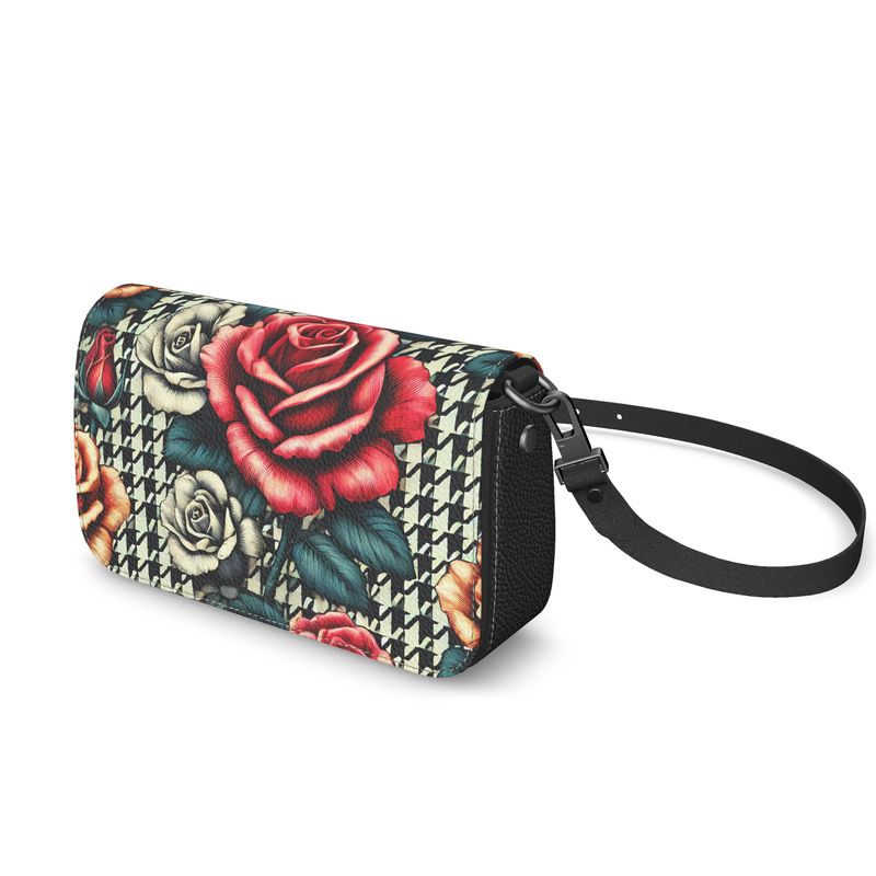 Zebra Print Roses Full Grain Nappa Leather Bag