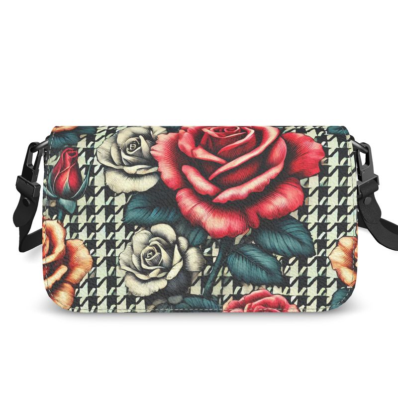 Zebra Print Roses Full Grain Nappa Leather Bag