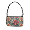 Houndstooth Roses Full Grain Nappa Leather bag