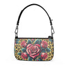 Heart Roses Cheetah Print Full Grain Nappa Leather Bag