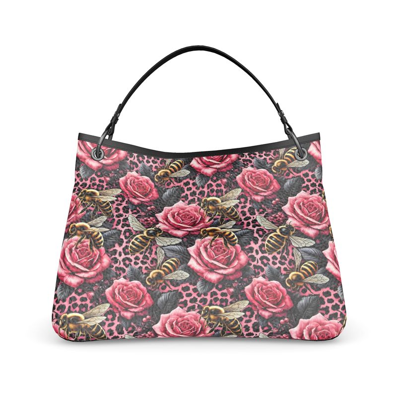 Bees, Roses and Leopard print Bag