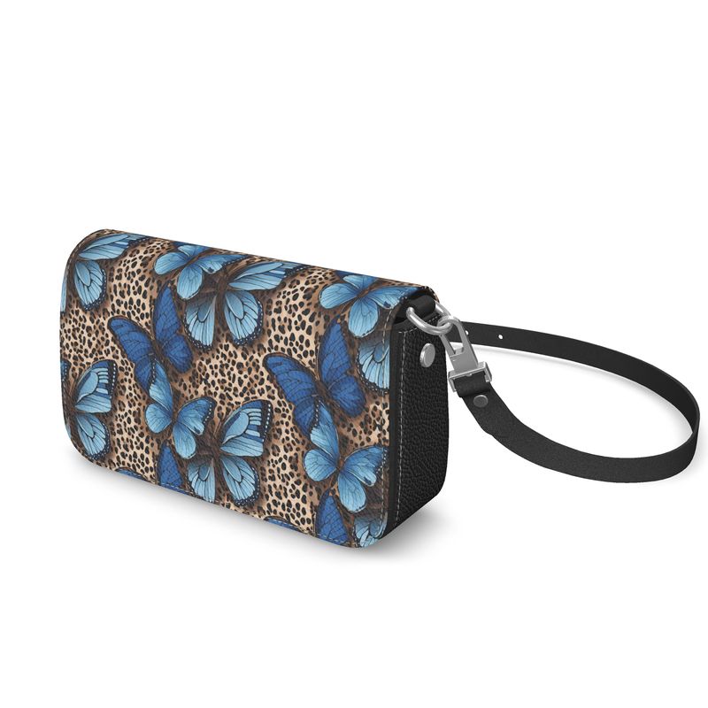 Butterflies Leopard Print Box Bag Full Grain Nappa Leather