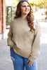 Khaki Star Pattern Drop Shoulder Plus Size Sweater