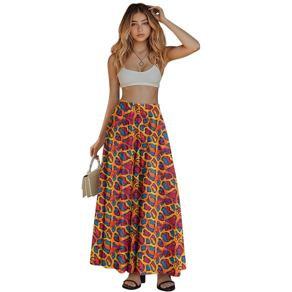 Printed Double Pocket Skirt