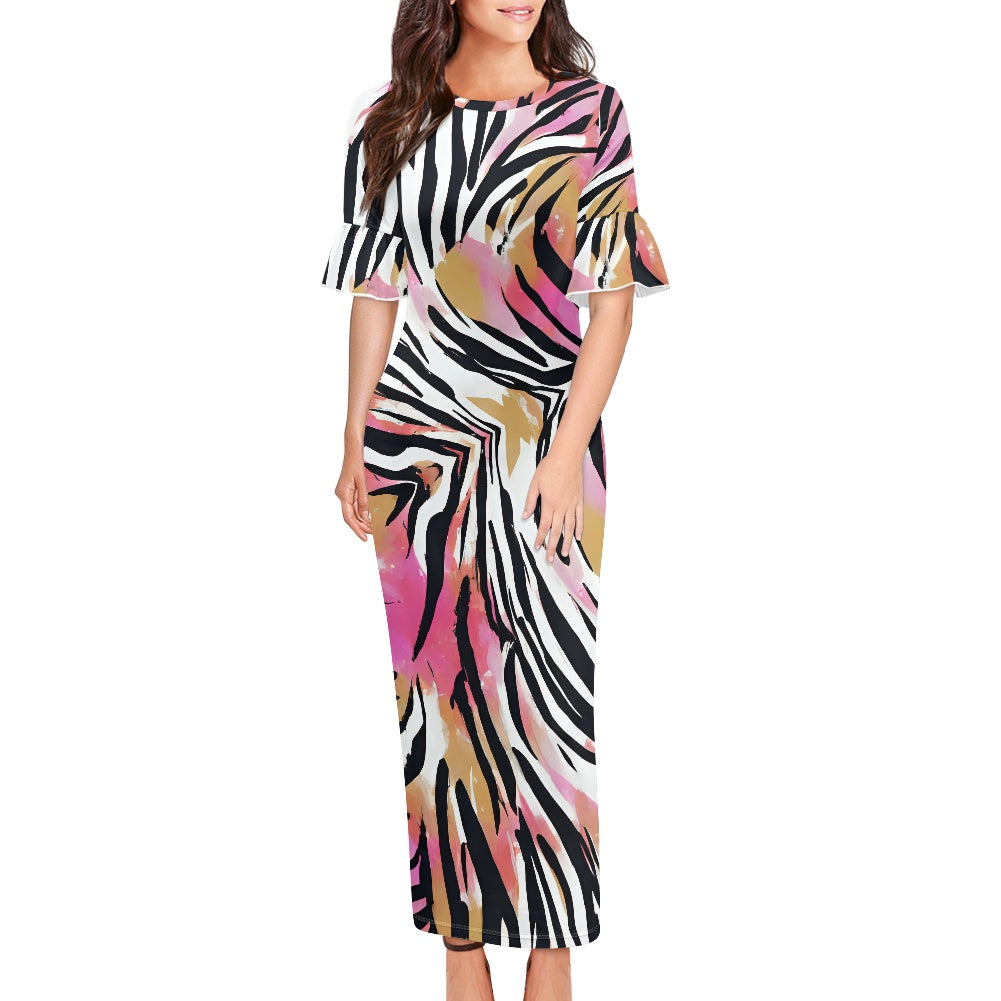 Anavah Dress Zebra Print