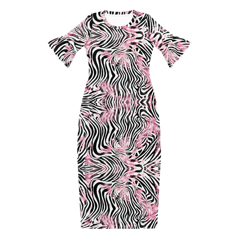 Anavah Dress Zebra Print