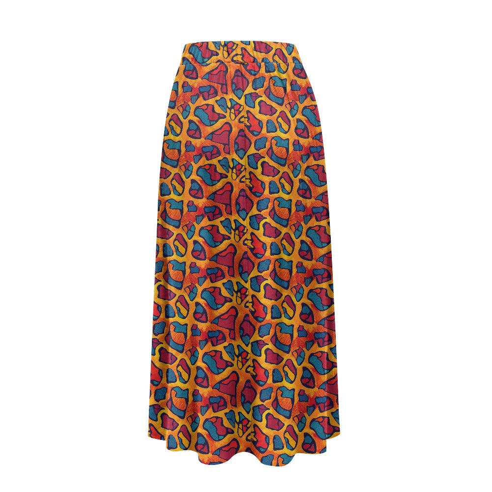 Printed Double Pocket Skirt