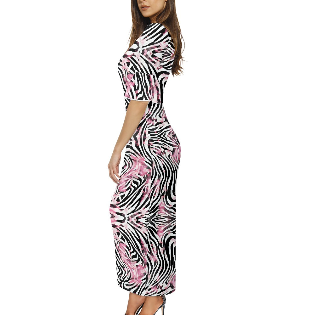 Anavah Dress Zebra Print