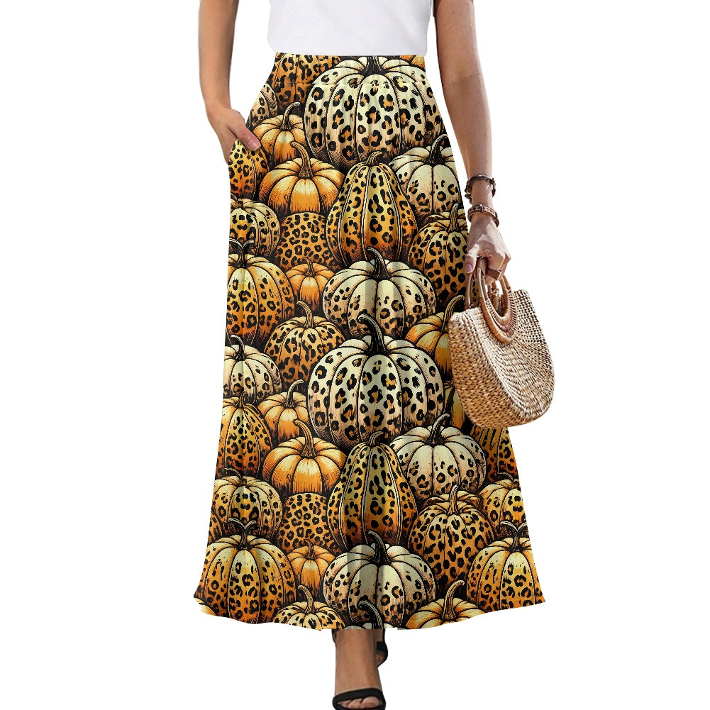 Printed Double Pocket Skirt