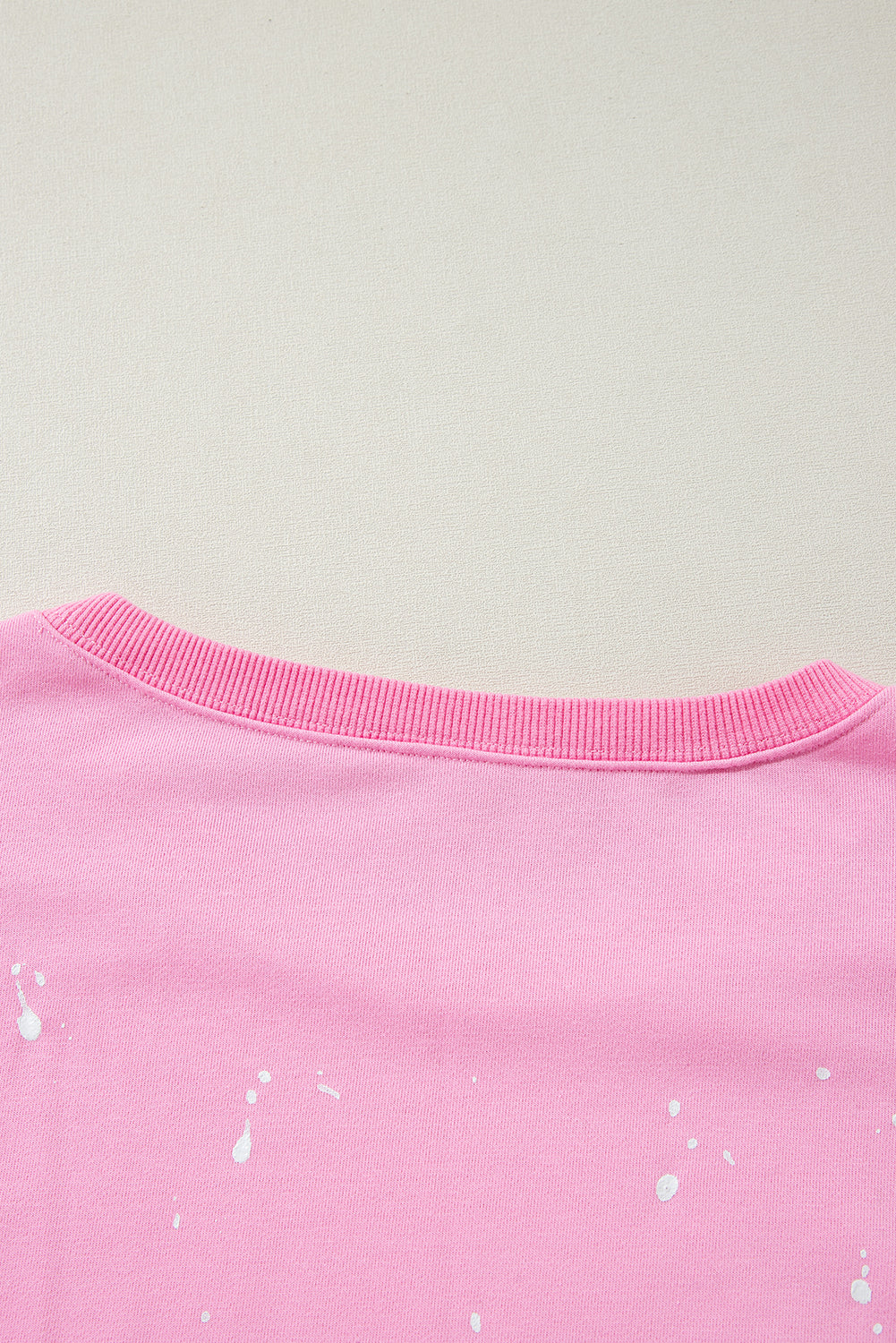 Bonbon Exposed Seam Splatter Paint Baggy Sweatshirt