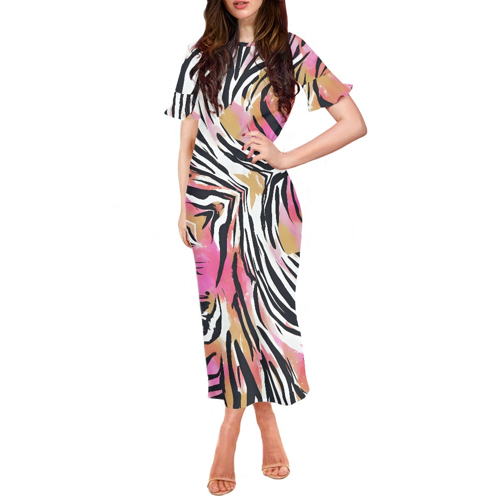 Anavah Dress Zebra Print