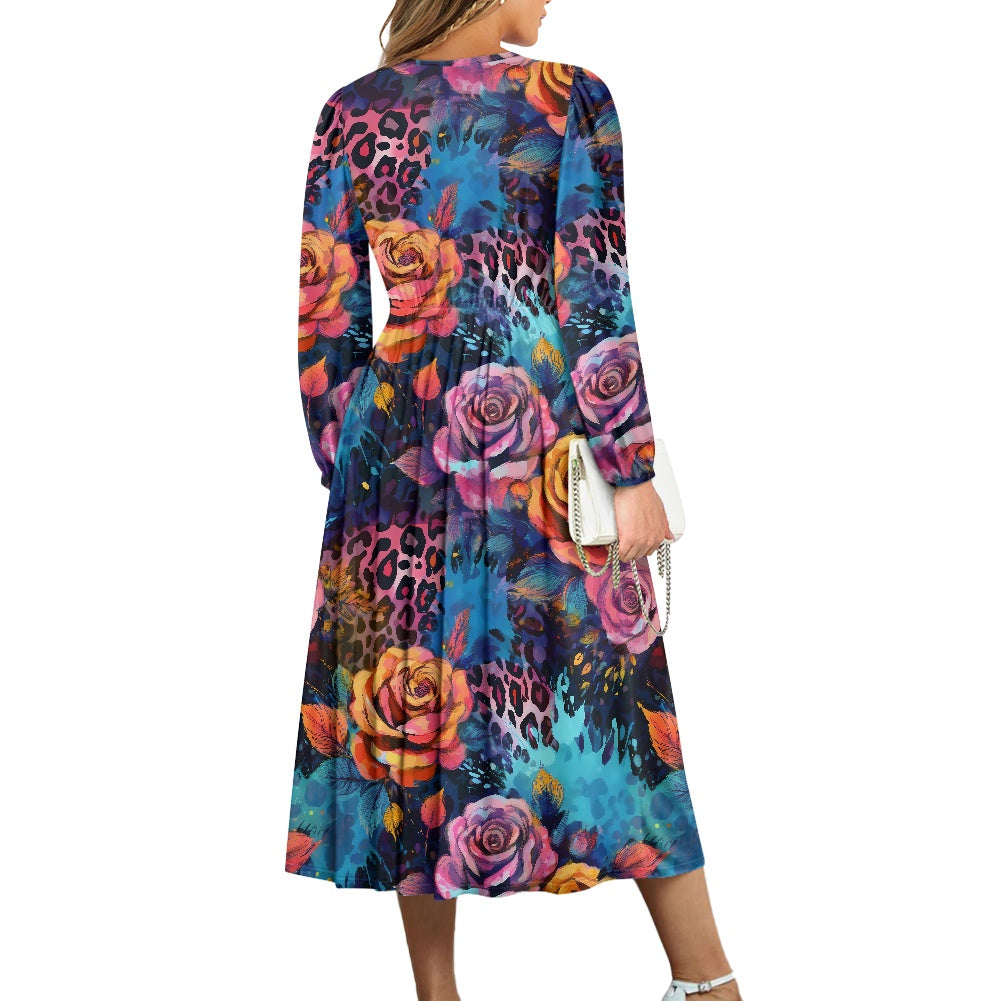 Must-Have Waist Long Sleeve Tie Dress - Perfect for Any Occasion